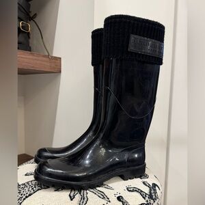 Burberry Black Rainboots Size 38